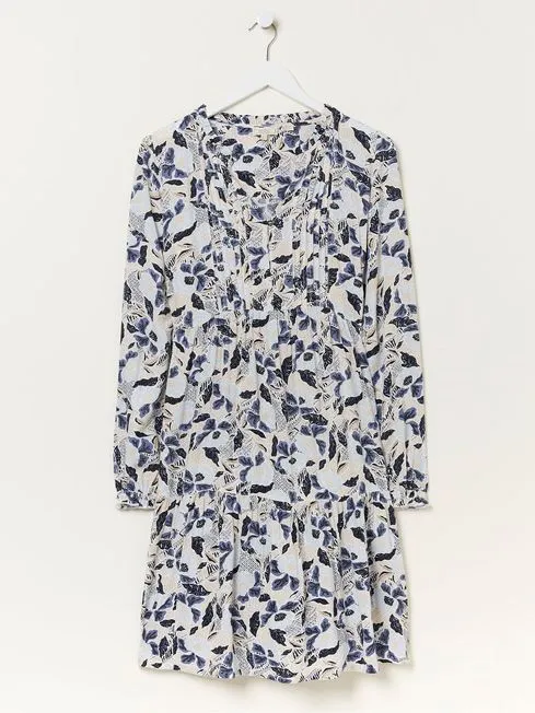 Women Fatface Dresses Cream Neema Batik Flowers Dress Women Fatface Dresses Cream Neema Batik Flowers Dress