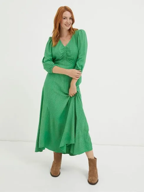 Women Fatface Dresses Green Nate Midi Dress