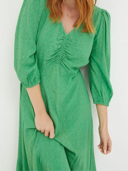 Women Fatface Dresses Green Nate Midi Dress Women Fatface Dresses Green Nate Midi Dress