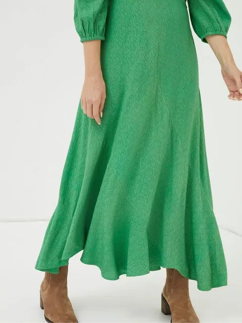 Women Fatface Dresses Green Nate Midi Dress Women Fatface Dresses Green Nate Midi Dress