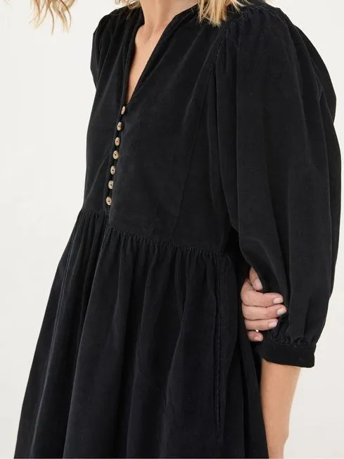Women Fatface Dresses With Pockets Ceil Black Check Dress