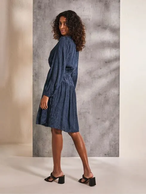 Women Fatface Dresses With Pockets Gail Blue Detail Dress