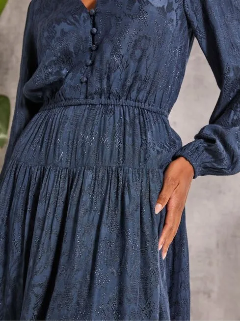 Women Fatface Dresses With Pockets Gail Blue Detail Dress