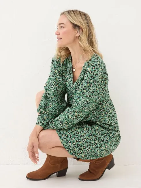 Women Fatface Floral Dresses Joanna Green Floral Marks Dress