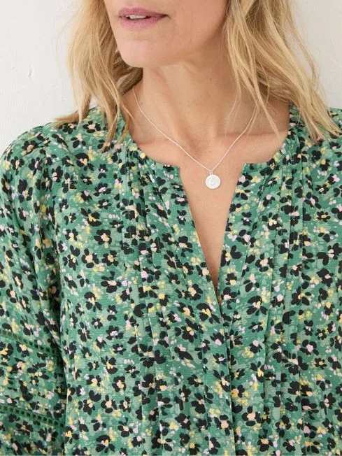 Women Fatface Floral Dresses Joanna Green Floral Marks Dress