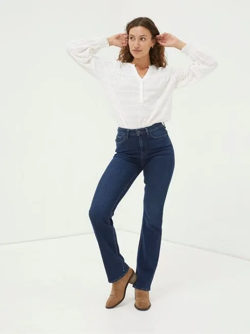 Women Fatface Jeans Brooke Dark Blue Bootcut Jeans
