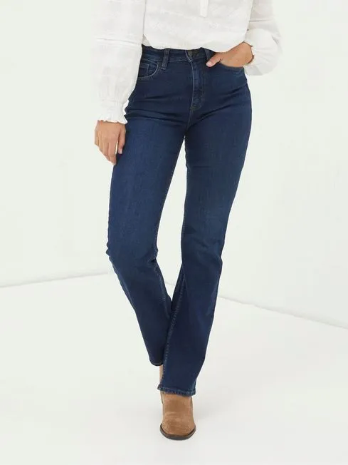Women Fatface Jeans Brooke Dark Blue Bootcut Jeans