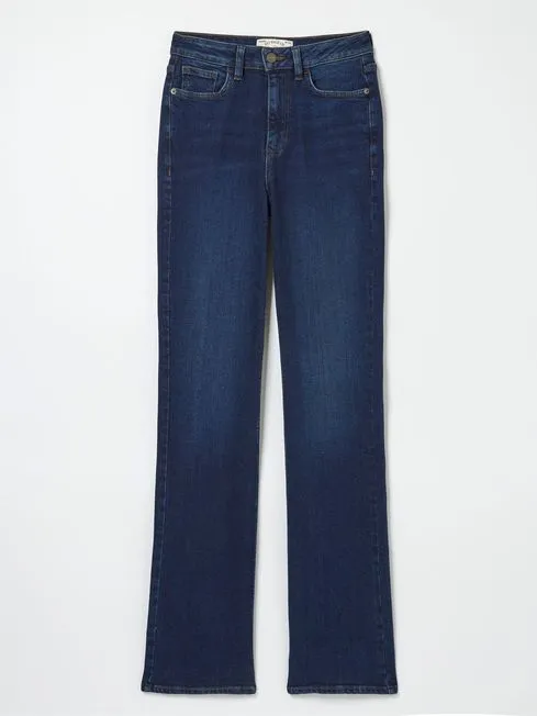 Women Fatface Jeans Brooke Dark Blue Bootcut Jeans