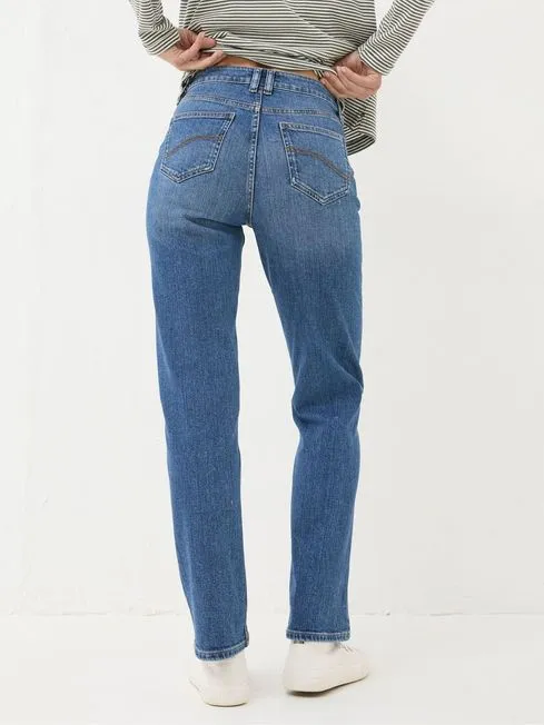 Women Fatface Jeans Carmel Blue Denim Comfort Straight Jeans