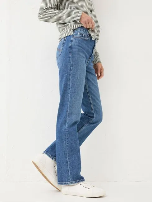Women Fatface Jeans Carmel Blue Denim Comfort Straight Jeans