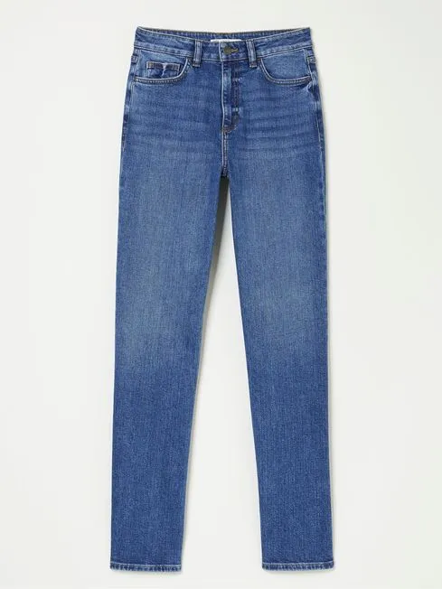 Women Fatface Jeans Carmel Blue Denim Comfort Straight Jeans