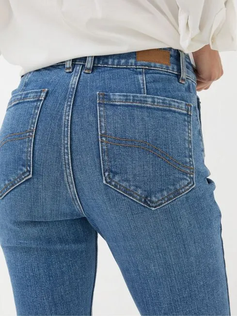 Women Fatface Jeans Fly Denim Vintage Flare Jeans