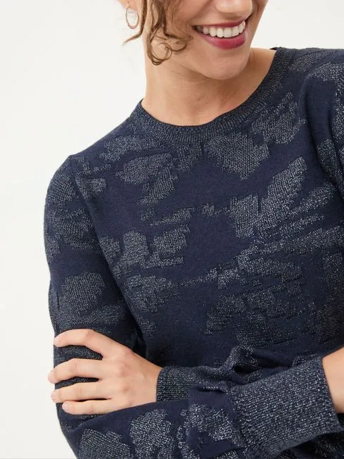 Women Fatface Knitwear Dark Navy Dark Skies Jacquard Jumper Women Fatface Knitwear Dark Navy Dark Skies Jacquard Jumper
