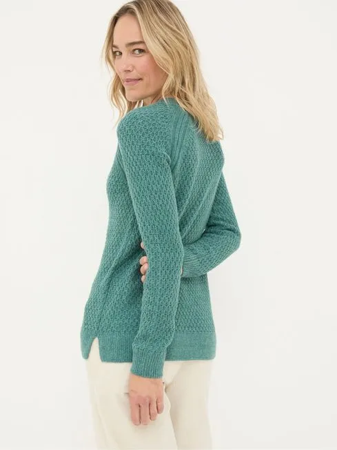 Women Fatface Knitwear Ella Light Teal Jumper Women Fatface Knitwear Ella Light Teal Jumper