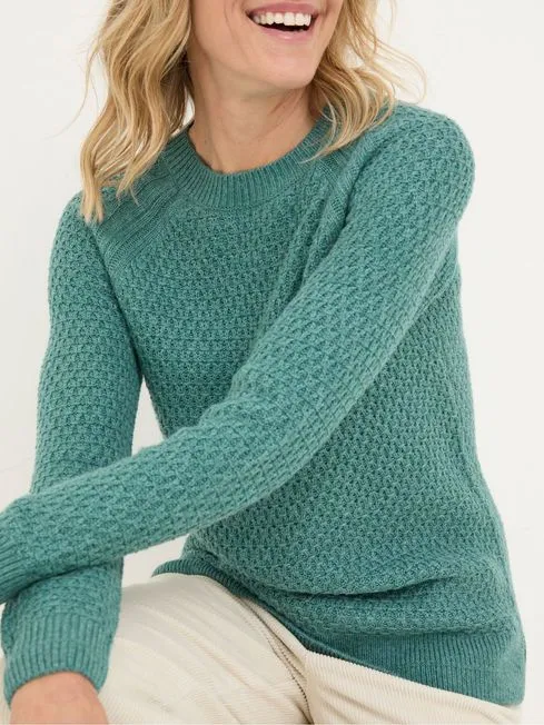 Women Fatface Knitwear Ella Light Teal Jumper Women Fatface Knitwear Ella Light Teal Jumper