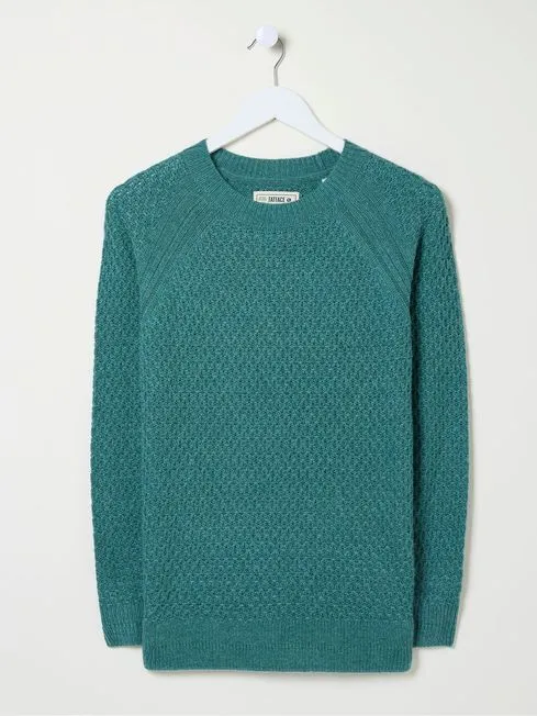 Women Fatface Knitwear Ella Light Teal Jumper Women Fatface Knitwear Ella Light Teal Jumper