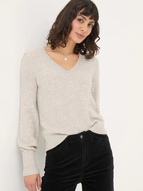 Women Fatface Knitwear Ivory Jasmine Jumper