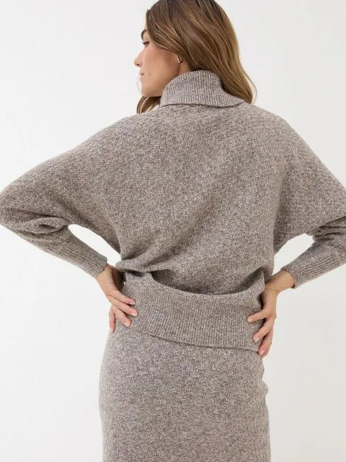 Women Fatface Knitwear Light Brown Amara Roll Neck Knitted Jumper Women Fatface Knitwear Light Brown Amara Roll Neck Knitted Jumper