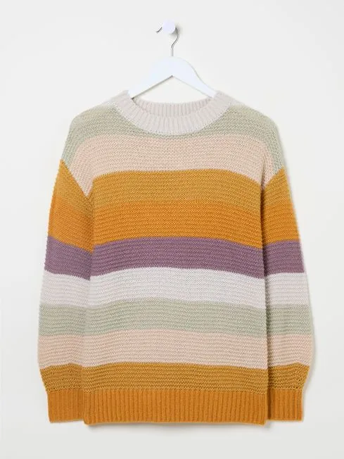 Women Fatface Knitwear Multi Equinox Stripe Jumper Women Fatface Knitwear Multi Equinox Stripe Jumper
