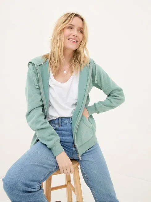 Women Fatface Loungewear Amy Blue Zip Through Hoodie Women Fatface Loungewear Amy Blue Zip Through Hoodie