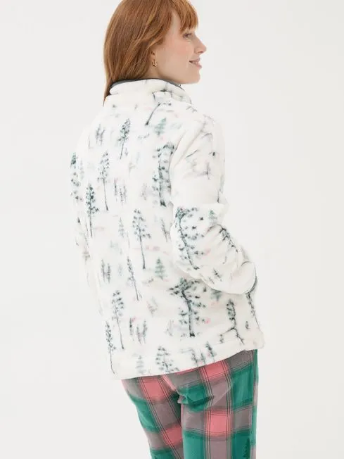 Women Fatface Loungewear Christmas Snuggle Ivory Half Zip Fleece Women Fatface Loungewear Christmas Snuggle Ivory Half Zip Fleece