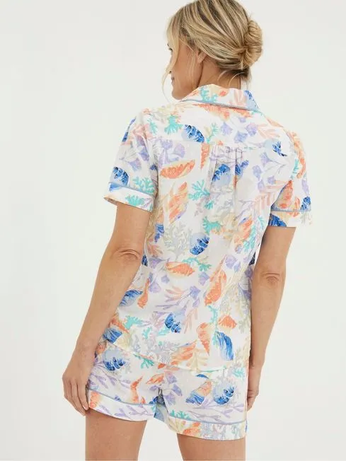 Women Fatface Loungewear Natural Ocean Shell Shirt Women Fatface Loungewear Natural Ocean Shell Shirt