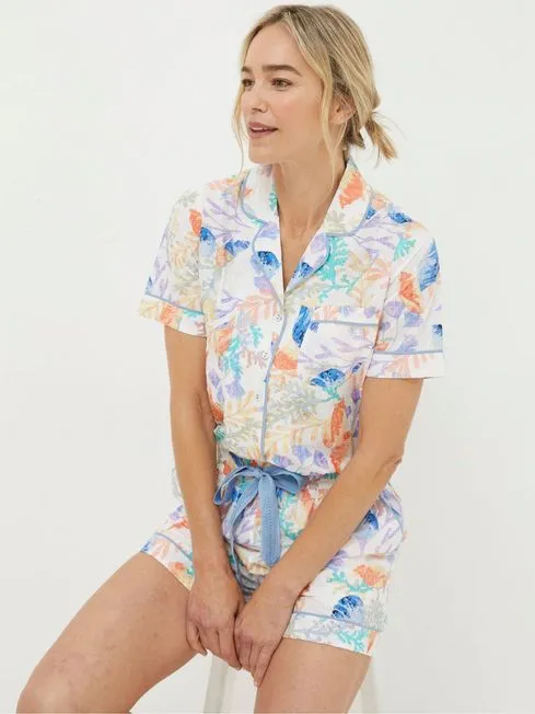 Women Fatface Loungewear Natural Ocean Shell Shirt Women Fatface Loungewear Natural Ocean Shell Shirt