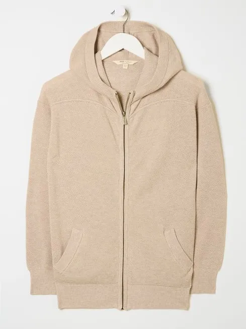 Women Fatface Loungewear Oatmeal Lounge Zip Up Hoodie Women Fatface Loungewear Oatmeal Lounge Zip Up Hoodie