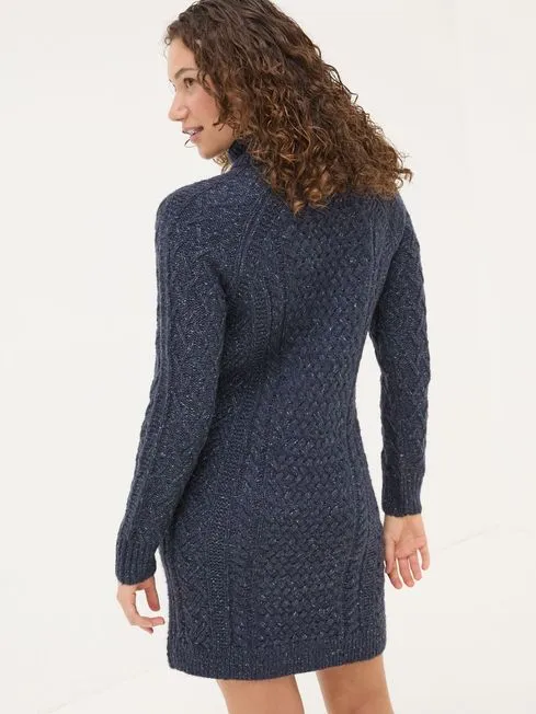 Women Fatface Midi Dresses Navy Alicia Knit Dress Women Fatface Midi Dresses Navy Alicia Knit Dress