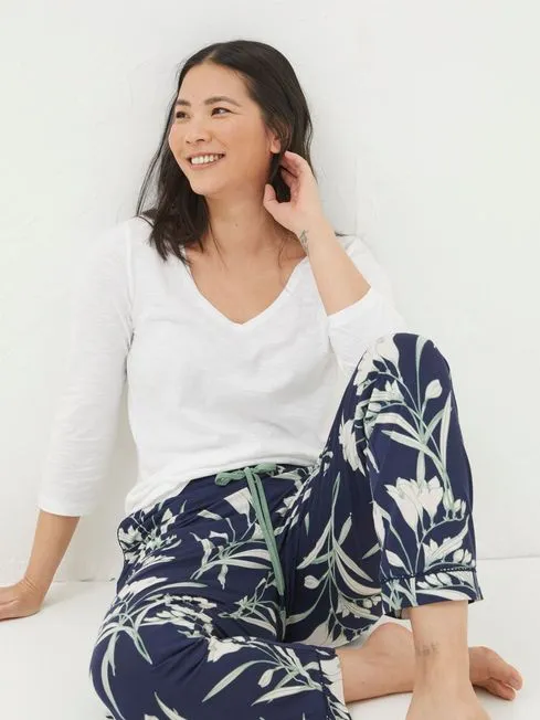 Women Fatface Pajamas and Nightwear Blue Eva Spring Blooms Jersey Pyjamas Women Fatface Pajamas and Nightwear Blue Eva Spring Blooms Jersey Pyjamas