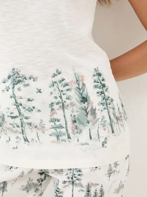Women Fatface Pajamas and Nightwear Ivory Christmas Trees Pyjama Top Women Fatface Pajamas and Nightwear Ivory Christmas Trees Pyjama Top