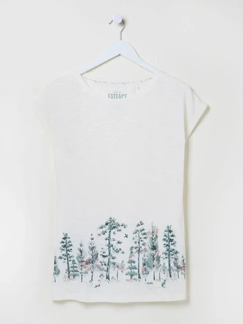 Women Fatface Pajamas and Nightwear Ivory Christmas Trees Pyjama Top Women Fatface Pajamas and Nightwear Ivory Christmas Trees Pyjama Top