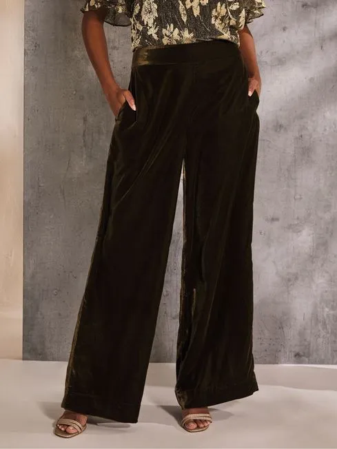Women Fatface Pants and Leggings Ava Brown Velvet Trousers