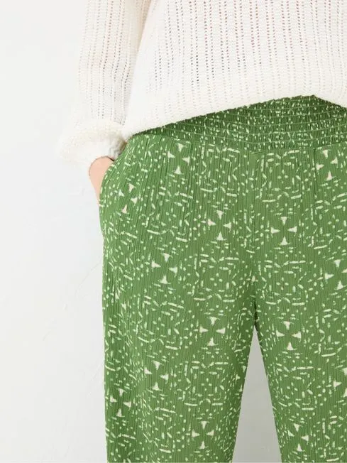 Women Fatface Pants and Leggings Leila Green Geo Marks Palazzo Trousers