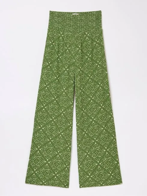 Women Fatface Pants and Leggings Leila Green Geo Marks Palazzo Trousers