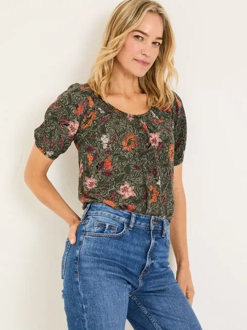 Women Fatface Shirts and Blouses Black Tayana Blouse