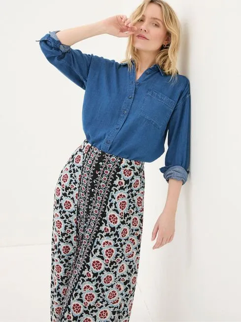 Women Fatface Skirts Arabella Black Wild Floral Midi Skirt Women Fatface Skirts Arabella Black Wild Floral Midi Skirt