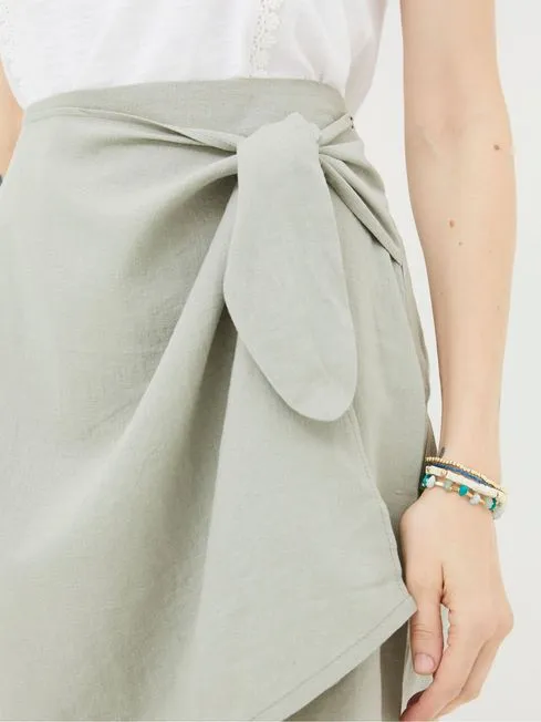 Women Fatface Skirts Mia Green Linen Blend Skirt