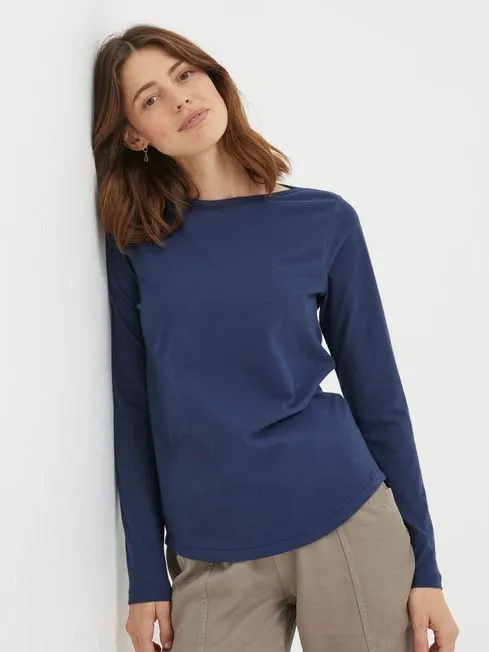 Women Fatface Tops and TShirts Bree Blue TShirt