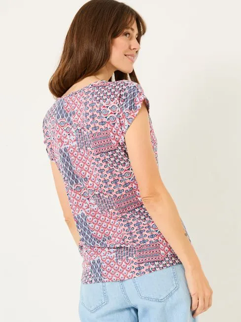 Women Fatface Tops and TShirts Ivory Geo Patch TShirt Women Fatface Tops and TShirts Ivory Geo Patch TShirt