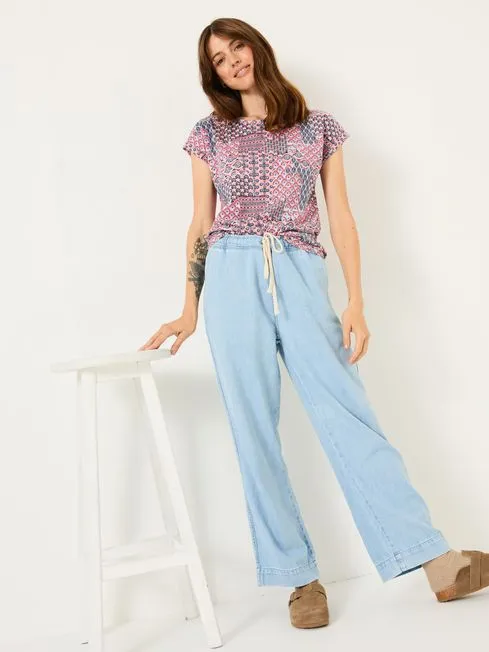 Women Fatface Tops and TShirts Ivory Geo Patch TShirt Women Fatface Tops and TShirts Ivory Geo Patch TShirt
