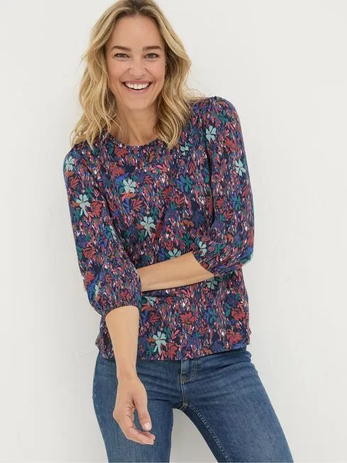 Women Fatface Tops and TShirts Penny Blue Top