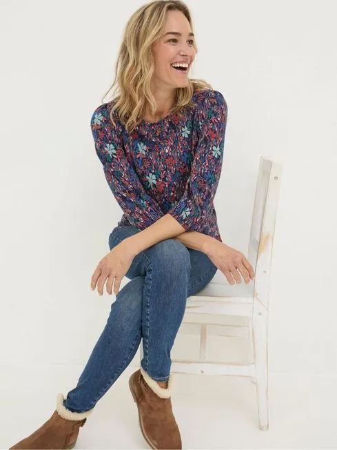 Women Fatface Tops and TShirts Penny Blue Top Women Fatface Tops and TShirts Penny Blue Top