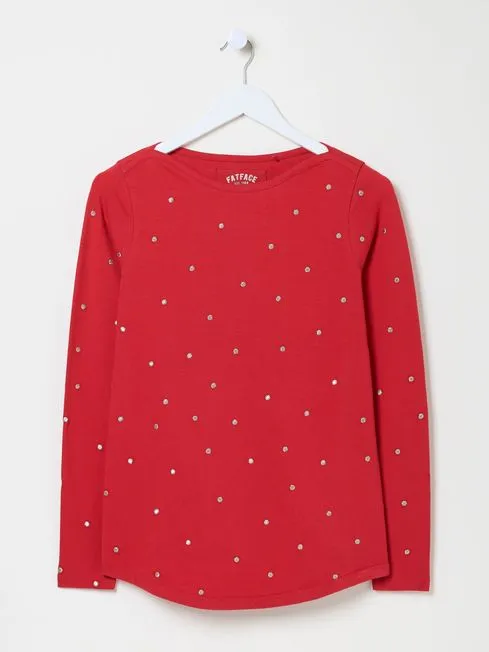 Women Fatface Tops and TShirts Red Bree Spot Top Women Fatface Tops and TShirts Red Bree Spot Top