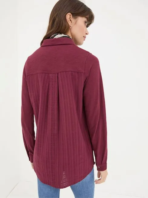 Women Fatface Tops and TShirts Sammy Burgundy Red Shirt Tunic Women Fatface Tops and TShirts Sammy Burgundy Red Shirt Tunic
