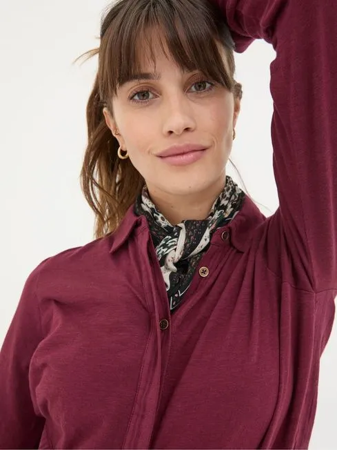 Women Fatface Tops and TShirts Sammy Burgundy Red Shirt Tunic Women Fatface Tops and TShirts Sammy Burgundy Red Shirt Tunic