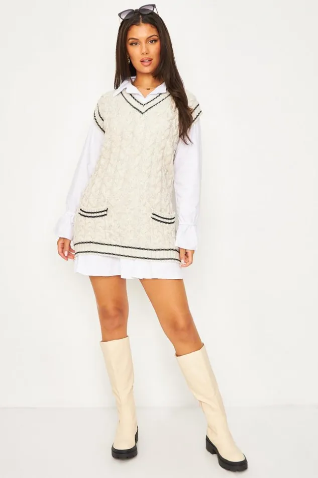 Women Flat Knee Boots In Beige With Black Sole Beige Brentiny Paris Ankle Boots 8211 Boots