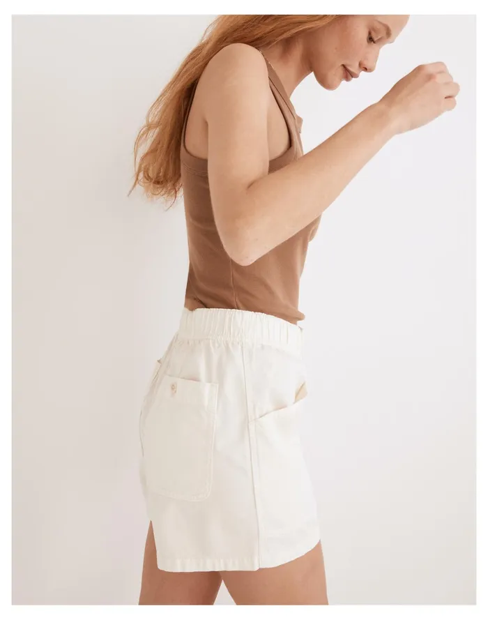 Women Garment Dyed Pull On Utility Shorts Vintage Canvas Madewell Shorts Women Garment Dyed Pull On Utility Shorts Vintage Canvas Madewell Shorts