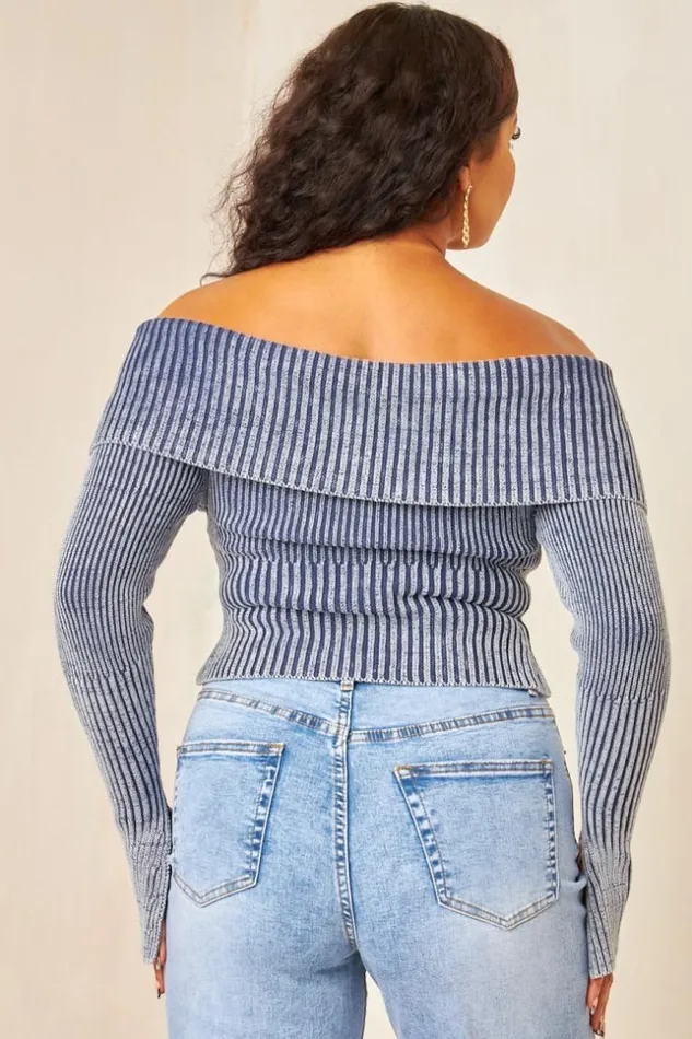 Women Gilet Court Zipp Bleu Blue Brentiny Paris Sweaters and Sweatshirts