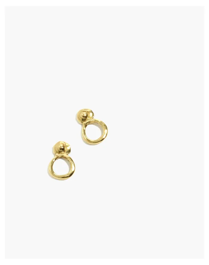Women Goldeluxe Jewelry Oracle Stud Earrings Brass Madewell Earrings